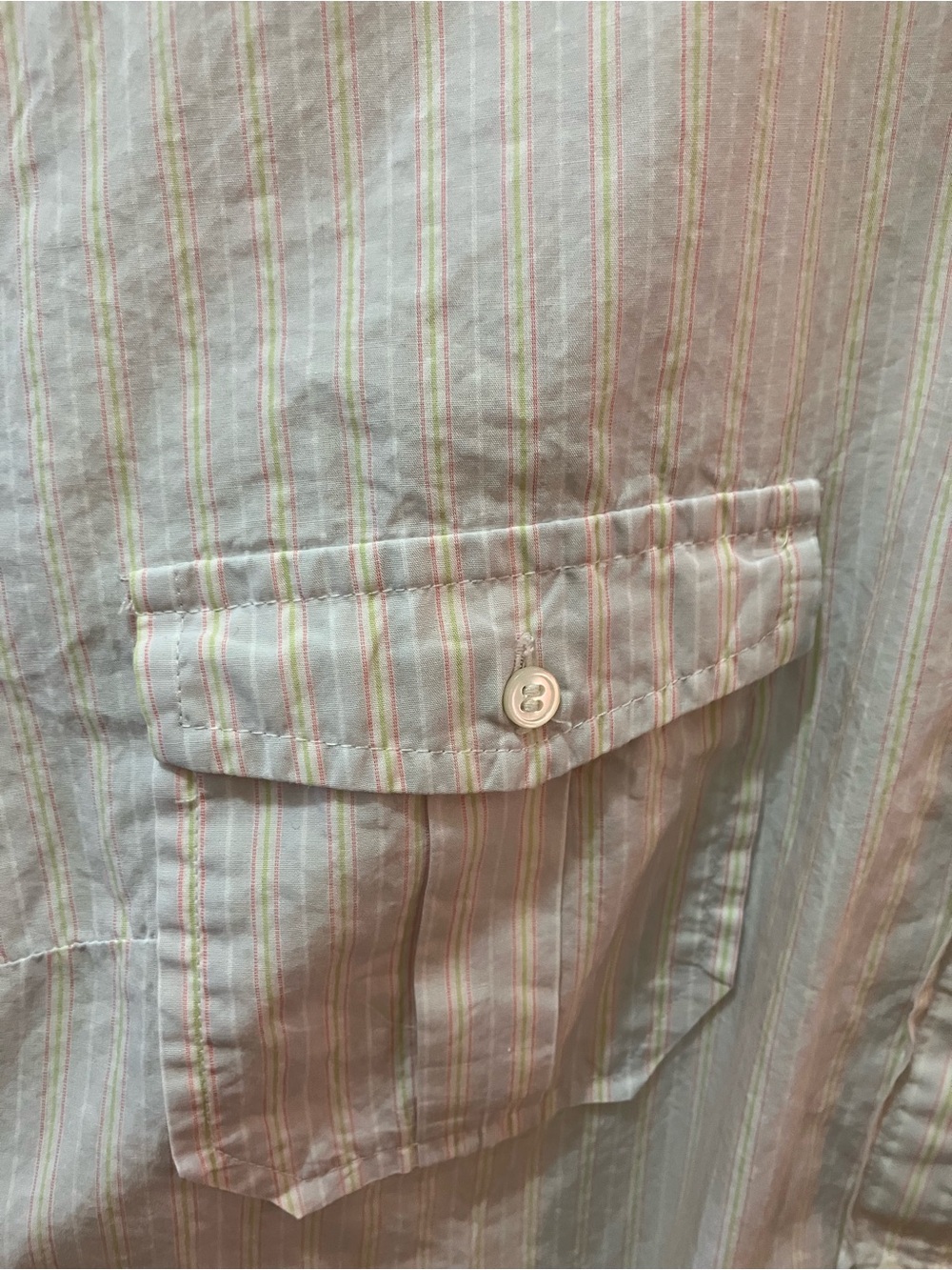 J. Crew Pale Blue Striped Cotton Button-Down Shirt